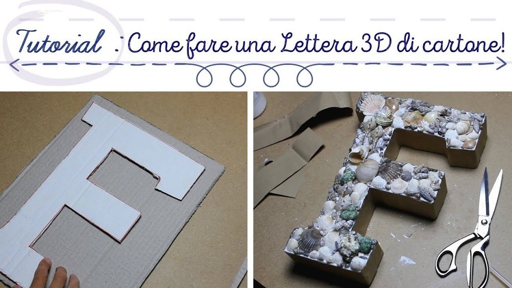 TUTORIAL | Come fare le lettere in 3D di cartone - PINTEREST DIY CARDBOARD LETTER-