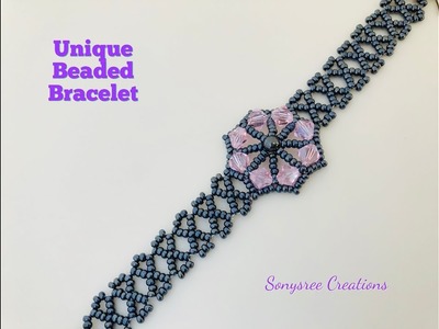 Unique Flower Watch Bracelet ????. DIY Beaded Bracelet. How to make beaded bracelet