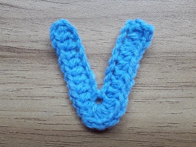 V | Crochet Letter v | How to Crochet Small Letter v | Crochet Alphabet Tutorial