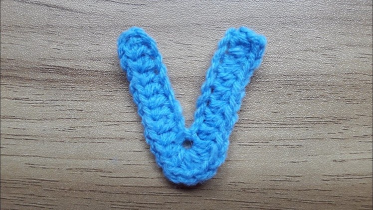 V | Crochet Letter v | How to Crochet Small Letter v | Crochet Alphabet Tutorial