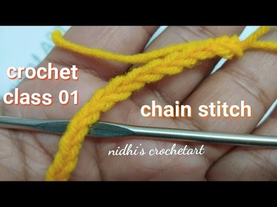 Crochet class 01 for beginners. chain stitch