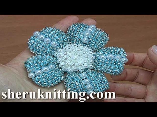 Crochet Flower With Beaded Petals Tutorial 181