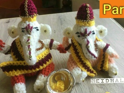 Crochet Ganesha | Crochet Lord Ganapati | Handmade Ganapati |  DIY -Part 2 -Vinayagar Chathurthi
