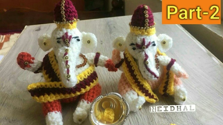 Crochet Ganesha | Crochet Lord Ganapati | Handmade Ganapati |  DIY -Part 2 -Vinayagar Chathurthi