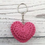 Crochet Heart Keyring