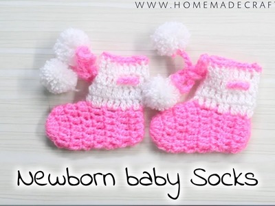 [Crochet] Newborn Baby Socks | Crochet Socks - by Arti Singh