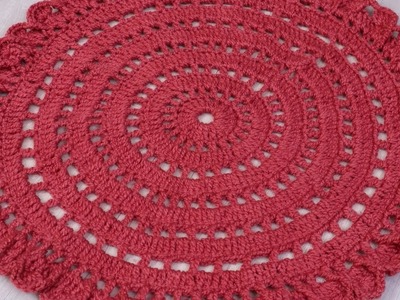 Crochet Pattern Rumal at Home | Beautiful Design Rumal | Woolen Crafts | DIY Table Mat | Thalpos