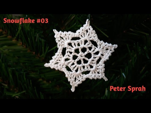 Crochet Snowflake #03  Video Tutorial