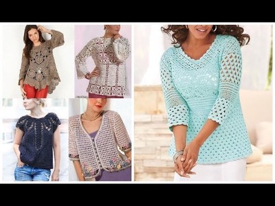 Crochet tops womens clothing=Crochet blouse designs=womens fashion tops