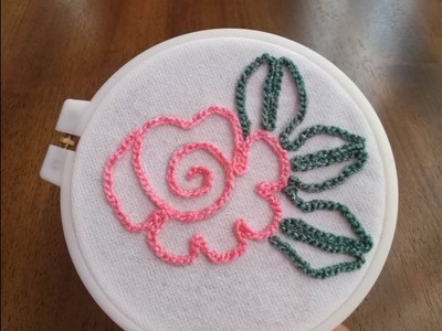 DIY Embroidery Surprising Flower out of Beautiful Crochet Chain Stitch