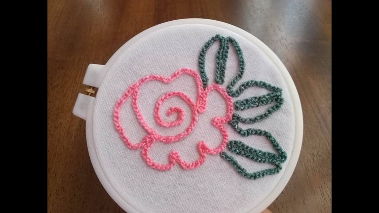 DIY Embroidery Surprising Flower out of Beautiful Crochet Chain Stitch