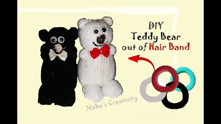 DIY Teddy Bear Out Of Hair Band. How to make Teddy Bear easily. cómo hacer un oso de peluche