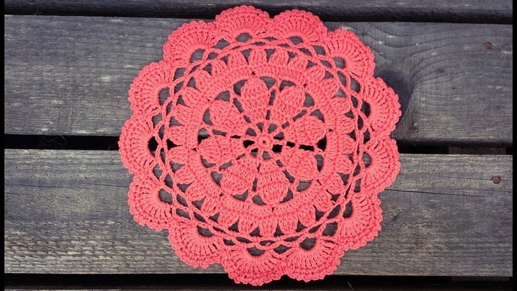 Easy Crochet Coral Lace Doily Tutorial