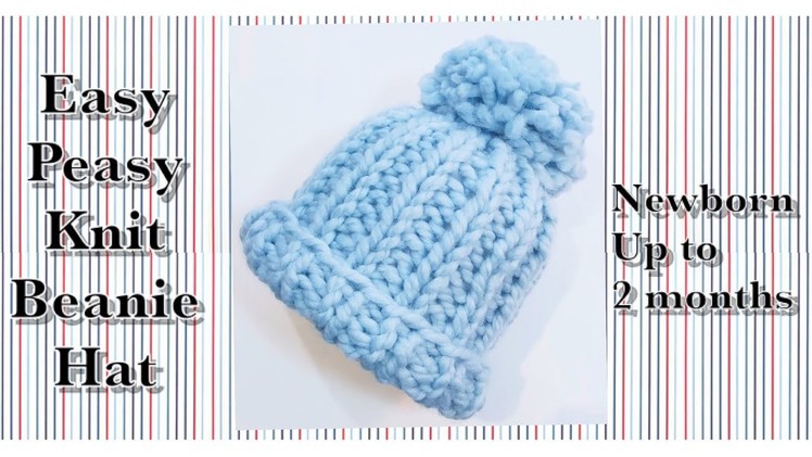 Easy peasy knit newborn baby hat for Beginners by Crochet for Baby #153