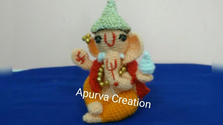 Ganesh chaturthi special.How to crochet woolen ganesh idol. in marathi.English subtitles.Part - 1