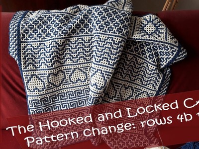 Hooked and Locked Crochet Along: Blanket part 2 - new pattern parts, row 4b to 6b