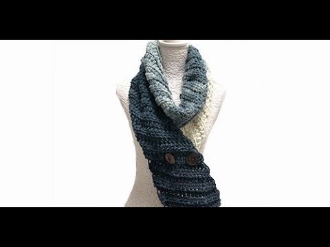 HOW TO CROCHET A SCARF  - EASY AND FAST - BY LAURA CEPEDA