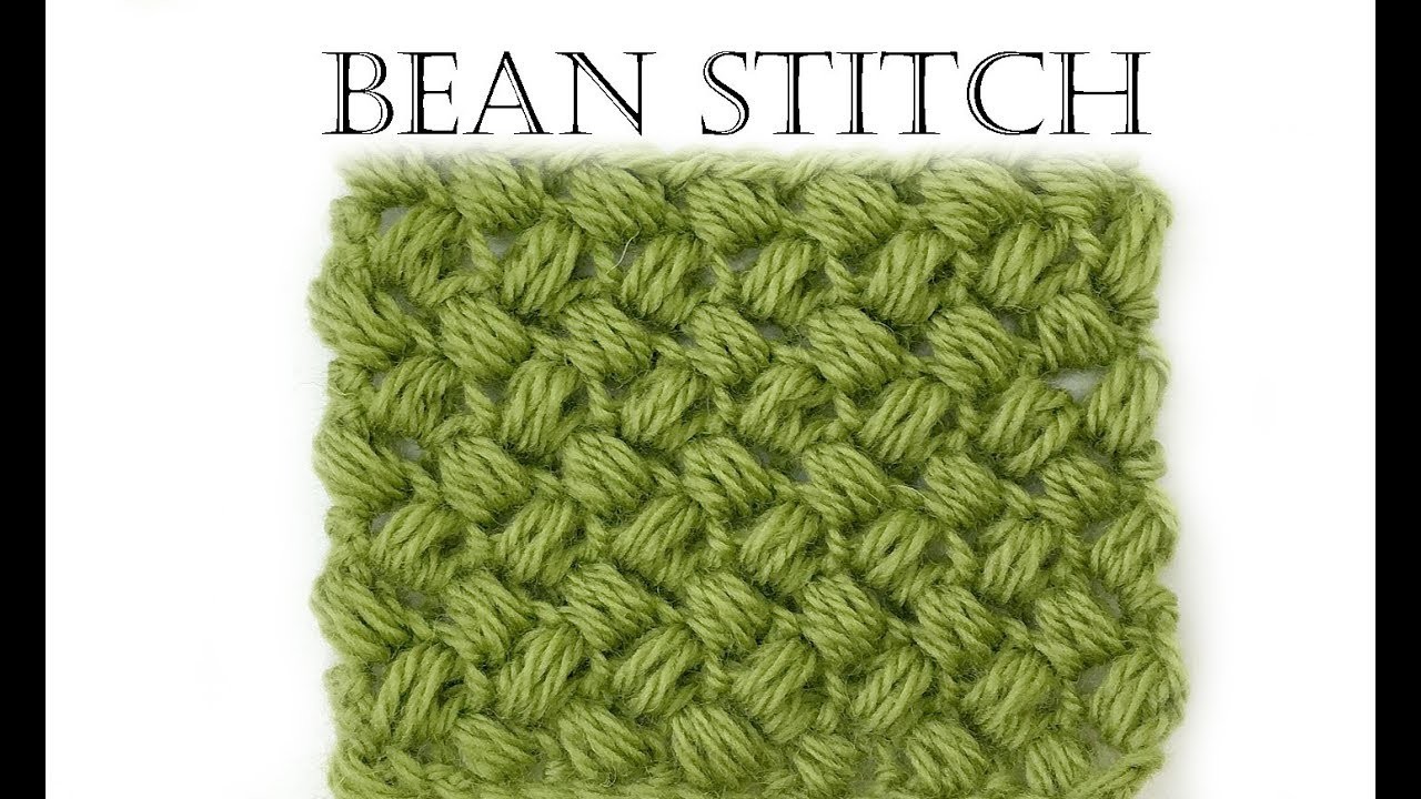 Learn how to crochet the bean stitch or mini bean stitch, which is great .....