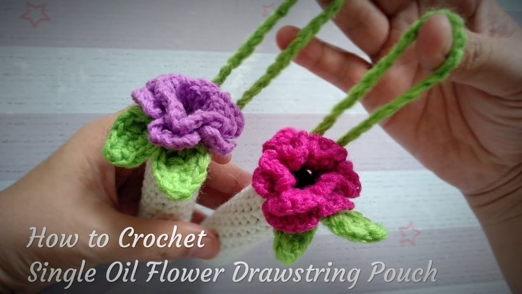 How to Crochet DoTERRA Beadlet Flower Drawstring Pouch