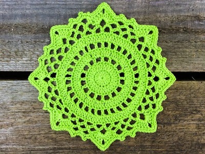 How To Crochet Simple Doily Easy For Beginners