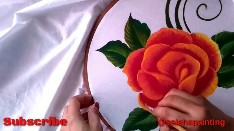 How to learn painting tutorial Bed Sheet Design   || Saleha Painting ||