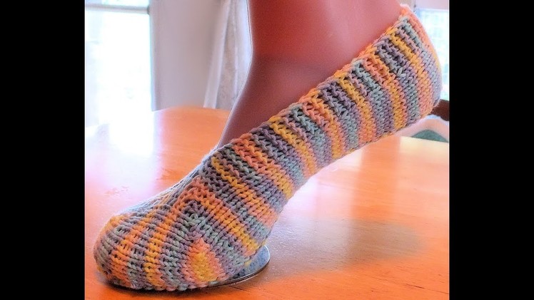 How to Loom Knit Patik Socks. Modular Ballet Socks