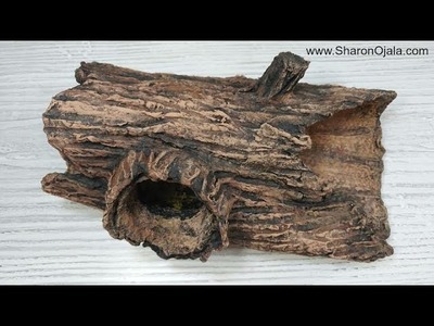 How To Make A Hollow Log From Tinfoil And Paper Clay