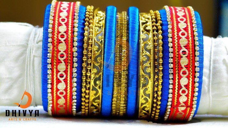 How to make bangles : for your colorful outfits | Beautiful Silk Thread Bangles | #DIY | #122