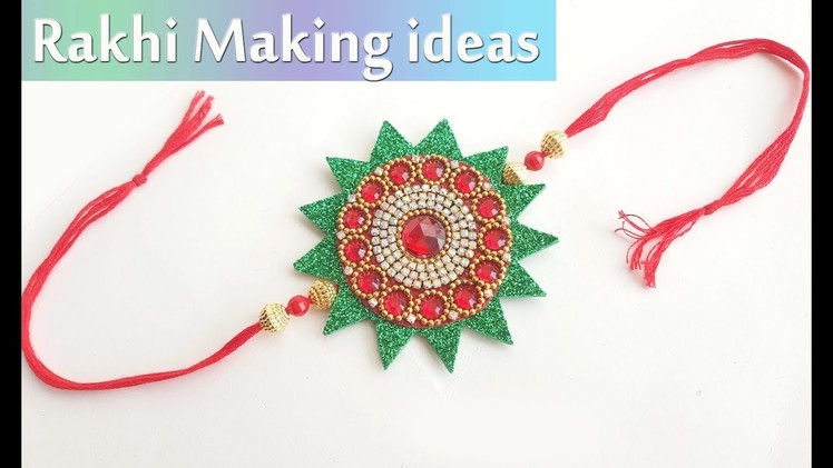 How to make Beautiful Rakhi at home in 5 minutes.  Rakhi making ideas for RakshaBhandan