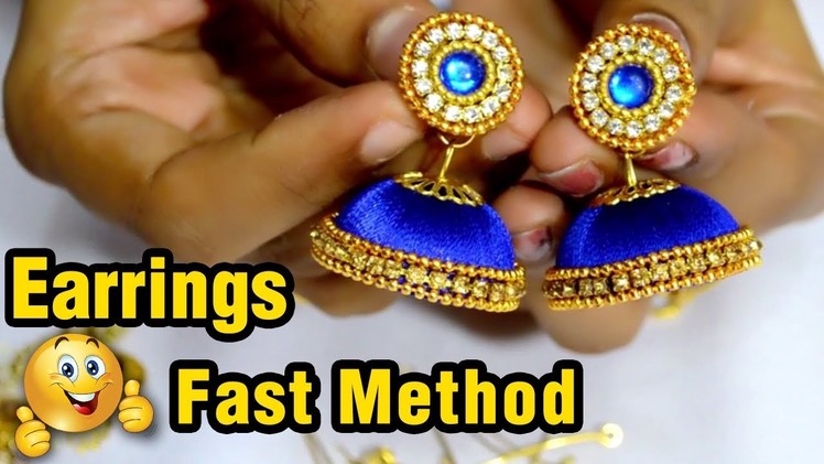 How to make earrings at home | Kids can do this | silk thread jhumkas | jewelry making | #DIY | #114