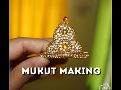 How to Make Mukut.Crown.लडडू गोपाल जी का मुकुट कैसे बनाए