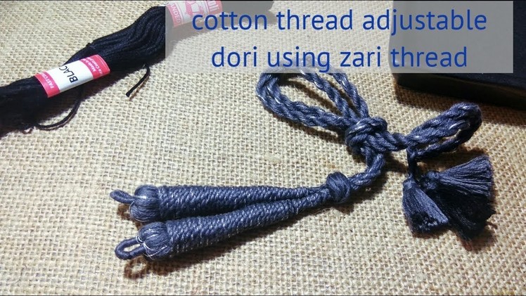 How to make perfect cotton necklace rope using zari thread || periwinkle TV