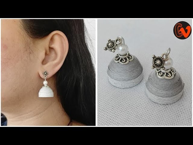How to make Quilling jhumka tutorial. Quilling Earrings Tutorial