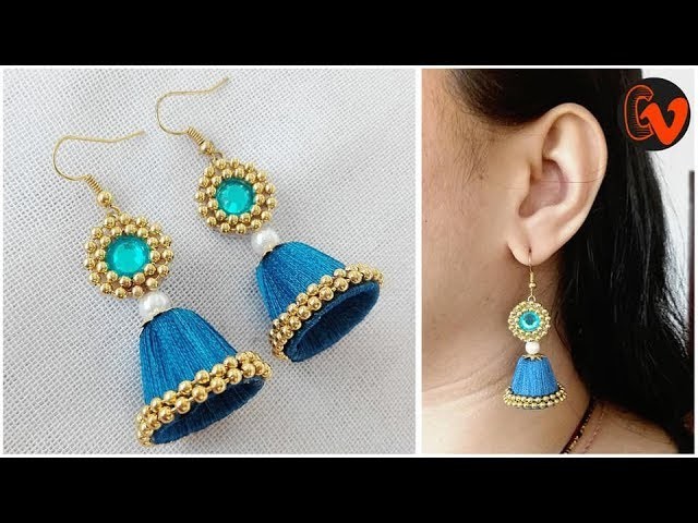 How to make Silk thread earrings tutorial.  Silk Thread Jewellery Making
