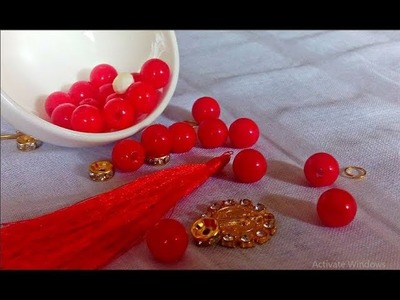 Pearl & Stone Ring Bracelet | How to Make Bracelet | How to Make a Red Pearl Bracelet |