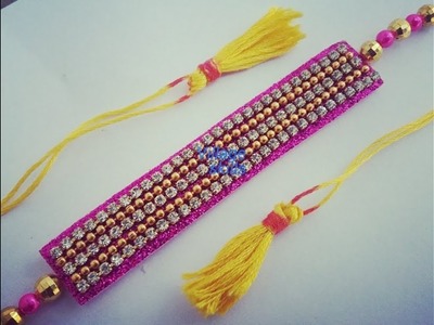 Rakhi making ideas #18 ,How to make designer Rakhi at home l #Rakshabandan l handmade bracelet l DIY