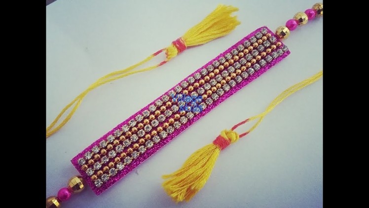 Rakhi making ideas #18 ,How to make designer Rakhi at home l #Rakshabandan l handmade bracelet l DIY