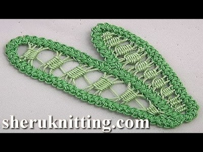 Romanian Point Lace Filling Stitches Tutorial 76 Crochet Leaf