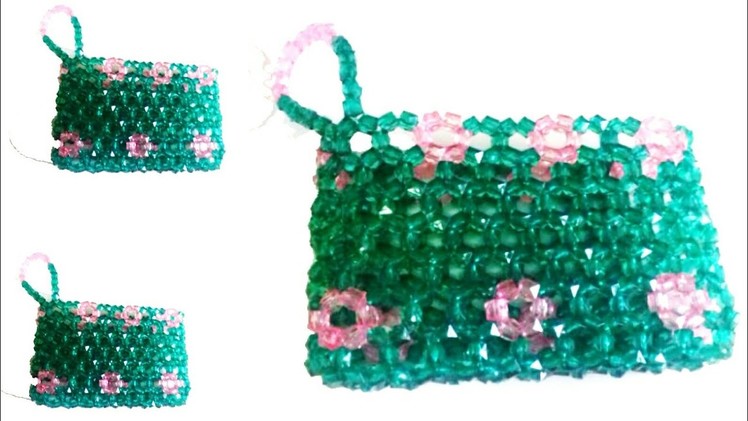 পুতির ব্যাগ.How to make beaded coin purse.beads bag.حقيبة.बैग