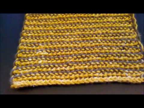 Two-Color Reversible Tunisian Crochet (with a single-ended hook) Video 1 of 3