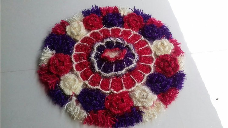 Wool crochet design ! Wool Flowers crochet design