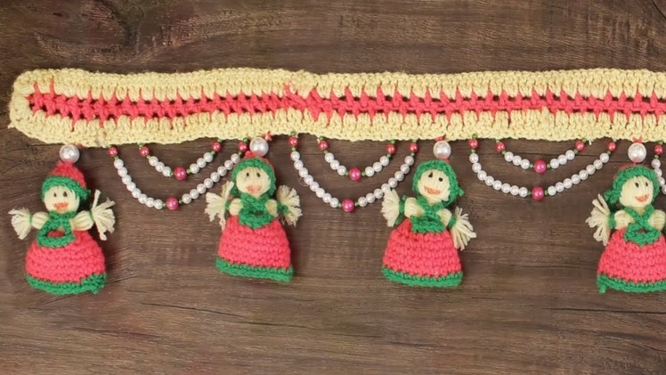 WOW ! Easy Crochet Pattern | How to make Door Hanging Toran from Woolen  Handmade Door Hanging Toran