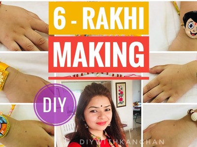 6 easy rakhi design | rakhi making |how to make rakhi at home | how to make rakhi for competition
