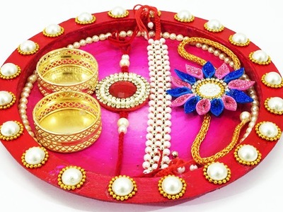 Beautiful Puja Thali Decoration for #RakshaBandhan | DIY Puja Thali Making | How to Make Aarti Thali