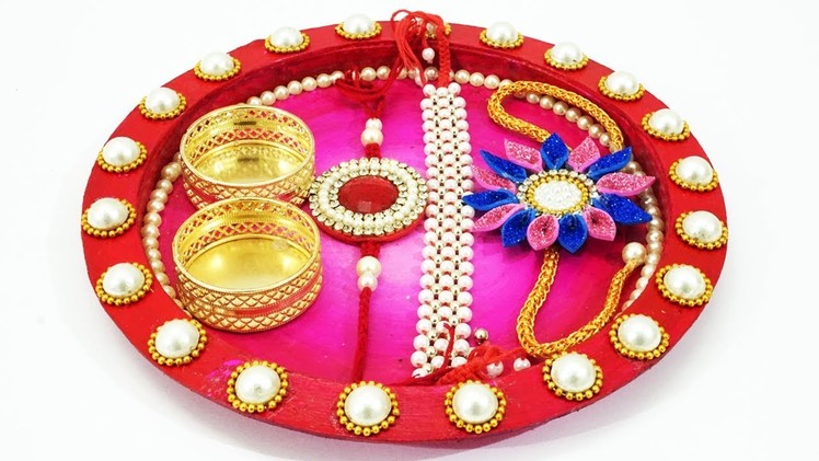 Beautiful Puja Thali Decoration for #RakshaBandhan | DIY Puja Thali Making | How to Make Aarti Thali