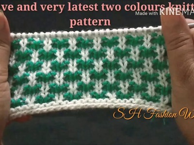 Creative and very latest two colours knitting design for all in Hindi 2018 ( English subtitles).