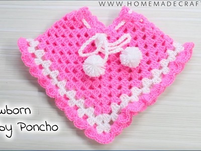 [Crochet] Newborn Baby Poncho | Crochet Poncho - by Arti Singh