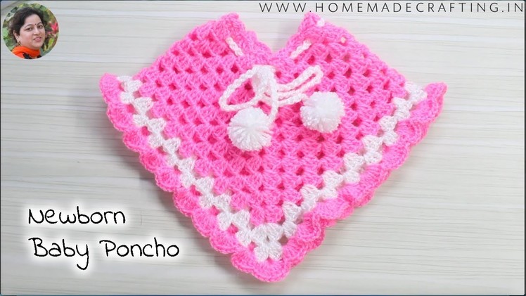 [Crochet] Newborn Baby Poncho | Crochet Poncho - by Arti Singh