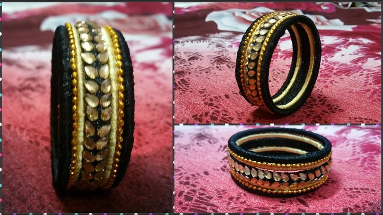 DIY Designer Silk Thread Bangle. How to make beautiful Silk Thread Kada