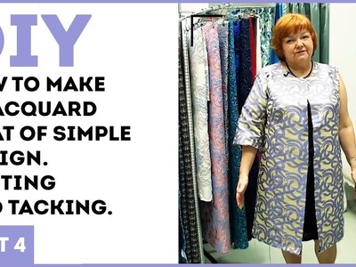 DIY: How to make a jacquard coat of simple design. Cutting and tacking.